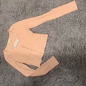 Long sleeve, cropped, sweater, Size medium, pink,